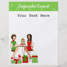Melhores amigos e cupcakes no Natal! Panfletos Coloridos
