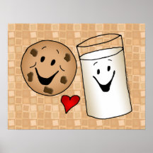 Melhores amigos, leite do amor dos biscoitos pôsteres