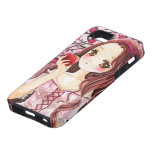 Menina bonita com maçã capa de iPhone 5 Case-Mate