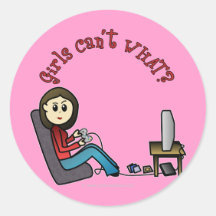 Menina clara do Gamer Adesivos