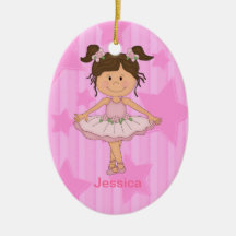 Menina cor-de-rosa bonito do balé na bandeira dos  ornamentos
