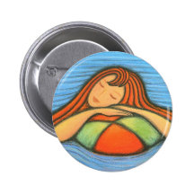 Menina da natação pins