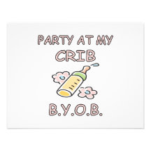 Menina de BYOB Convite Personalizado