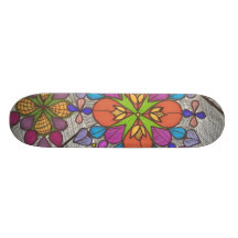 Menina de Geometrics Sk8er da flor Skates Personalizados