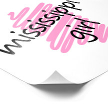 Menina de Mississippi com o mapa Scribbled de Miss Foto