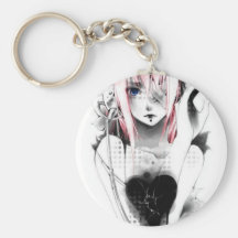 menina do anime do emo chaveiros
