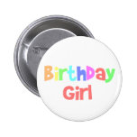 Menina do aniversário botons