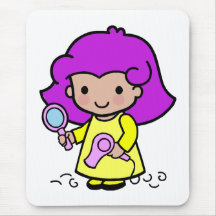 Menina do cabeleireiro mousepad
