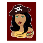 Menina do pirata cartões postais
