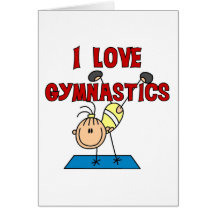 Menina eu amo a ginástica cartões