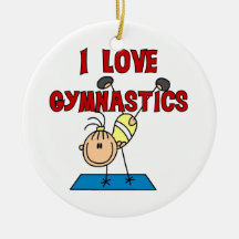 Menina eu amo a ginástica enfeite