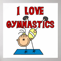 Menina eu amo a ginástica posteres