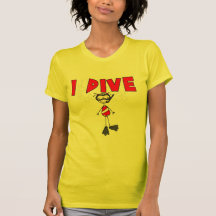 Menina eu mergulho t-shirt e presentes