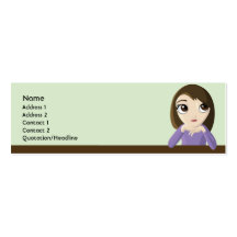 Menina - magro cartões de visitas