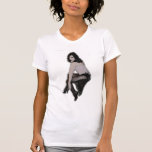 Menina Pin-Acima nenhum fundo Camisetas