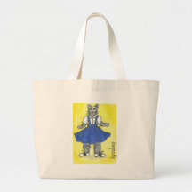 Menina retro da escola bolsas para compras
