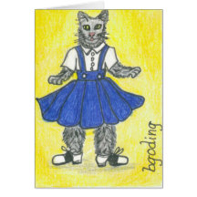 Menina retro da escola cartão