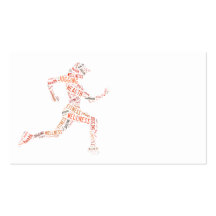 Menina Running Cartoes De Visita