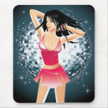 Menina "sexy" do disco mousepads
