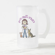 Menina veterinária clara caneca