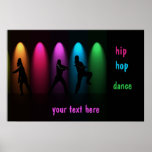Meninas da dança de Hip Hop no modelo do poster do
