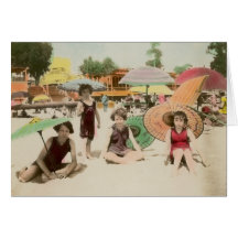 Meninas do passeio à beira mar cartao