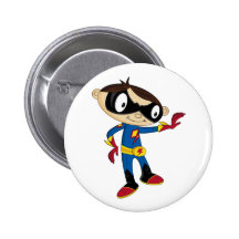 Menino bonito do super-herói boton