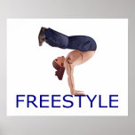 Menino de Breakdancing B do estilo livre Posters