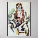 Menino em uma veste vermelha., por Paul Cézanne (a Posteres