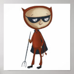 menino pequeno bonito do diabo poster