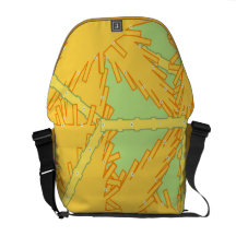 Mensageiro amarelo e verde B do rickshaw da arte a Bolsas Mensageiro
