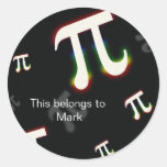 Mente do Pi - etiqueta da matemática Adesivos