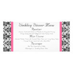 Menu cor-de-rosa de Horiz.Victorian e branco fúcsi Panfleto Personalizado