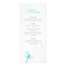 Menu do casamento do dente-de-leão da cerceta panfletos informativos personalizados