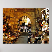 Mercado do al-khalili de Khan Poster