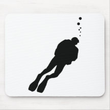 mergulhador_alto_preto mousepads