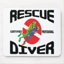Mergulhador do salvamento mousepad