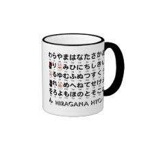 Mesa japonesa dos Hiragana & dos Katakana (alfabet Caneca