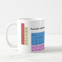 Mesa periódica dos elementos - caneca