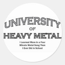METAL DE MUSIC-HEAVY ADESIVO EM FORMATO REDONDO