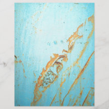 Metal oxidado com uma rachadura do azul panfleto coloridos