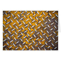 Metal oxidado da placa do diamante cartão