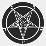 metal preto, baphomet, senhor da escuridão! adesivos em formato redondos