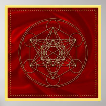 Metatrons cubo - Merkaba estrela Tetraeder - Posteres