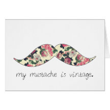 meu bigode é cartão do vintage