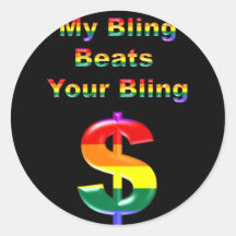 Meu Bling bate seu Bling Adesivos