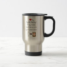 Meu buldogue do inglês ama a manteiga de amendoim caneca
