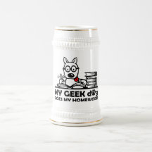 Meu cão do geek faz meus trabalhos de casa canecas