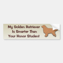 Meu golden retriever é mais esperto adesivos