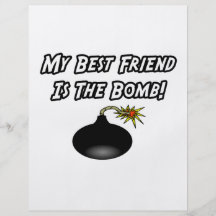 Meu melhor amigo é a bomba panfletos personalizado